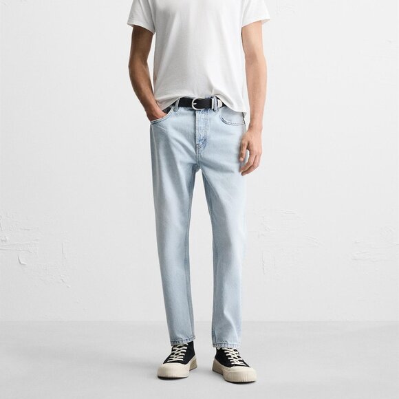 Zara Cropped Slim Fit Jeans Size 31 - Picture 1 of 7
